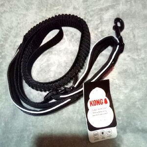 🐶 Kong 6ft Black Shock Absorbing Hands-free Dog Leash Collar Harness Pet Pets